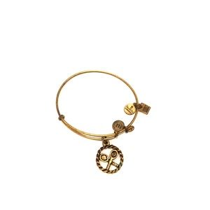 Alex and Ani Tennis Gold Charm Bangle Bracelet
